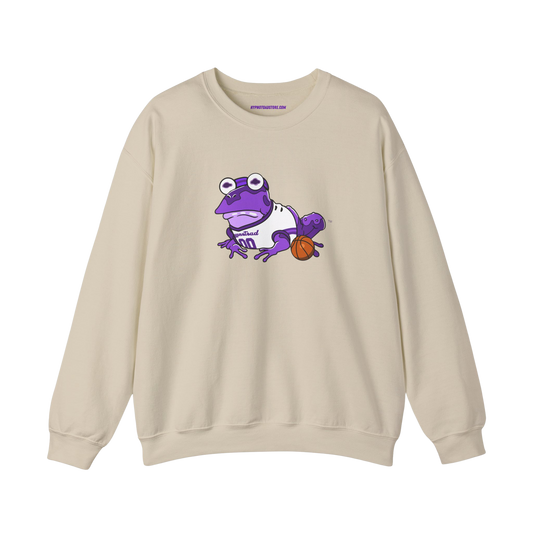 Basketball Hypnotoad™ Crewneck (White Jersey) - Hypnotoad Store