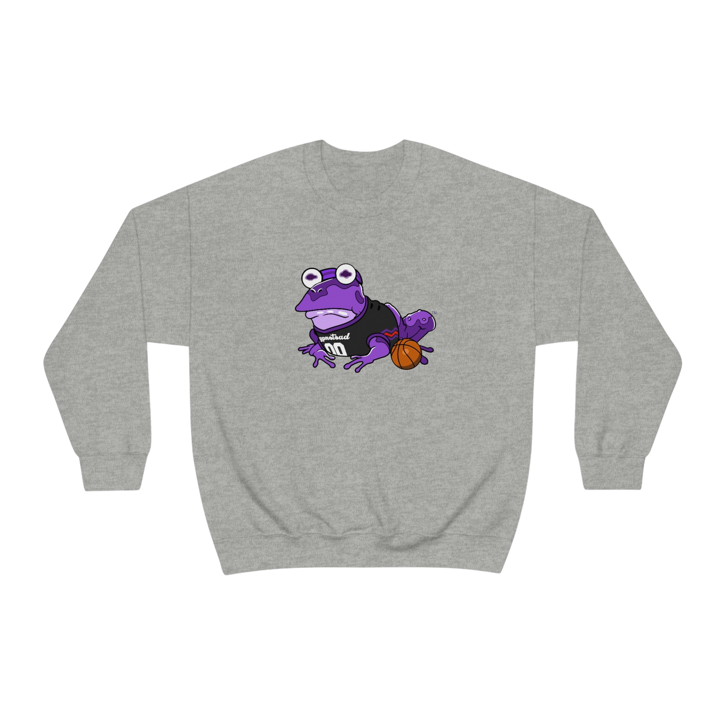 Basketball Hypnotoad™ Crewneck (Black Jersey) - Hypnotoad Store