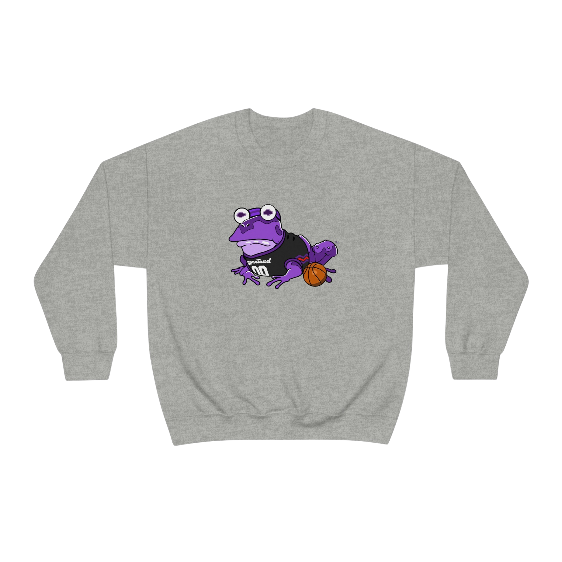 Basketball Hypnotoad™ Crewneck (Black Jersey) - Hypnotoad Store