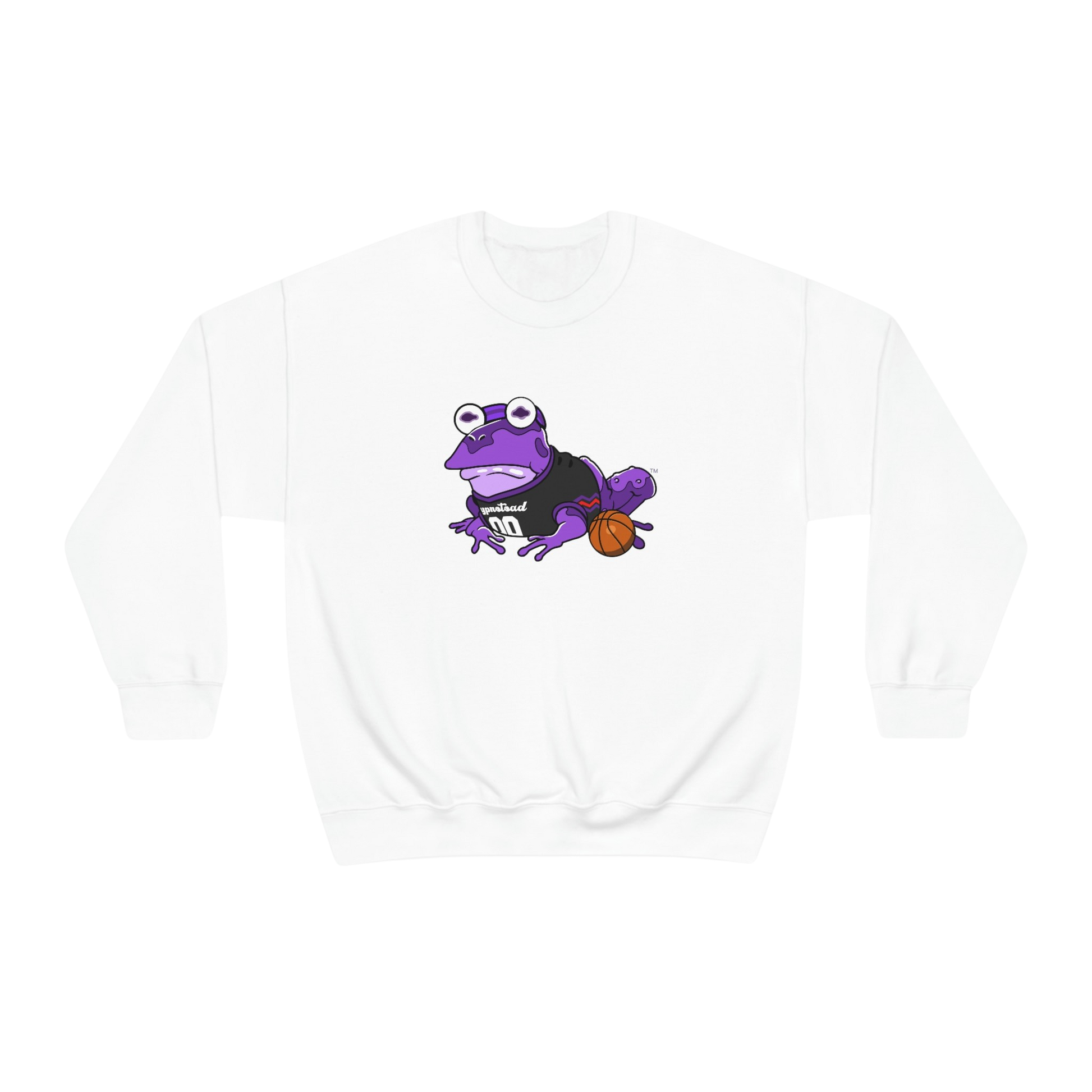 Basketball Hypnotoad™ Crewneck (Black Jersey) - Hypnotoad Store